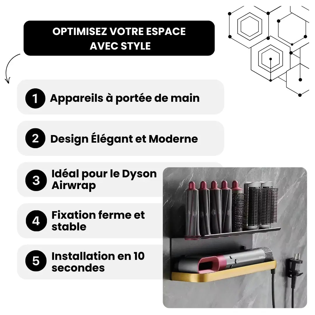 Support Mural pour Sèche-Cheveux Dyson
