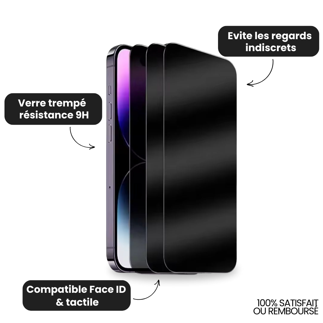 Protecteur d’écran anti-espion pour iPhone (lot de 2)