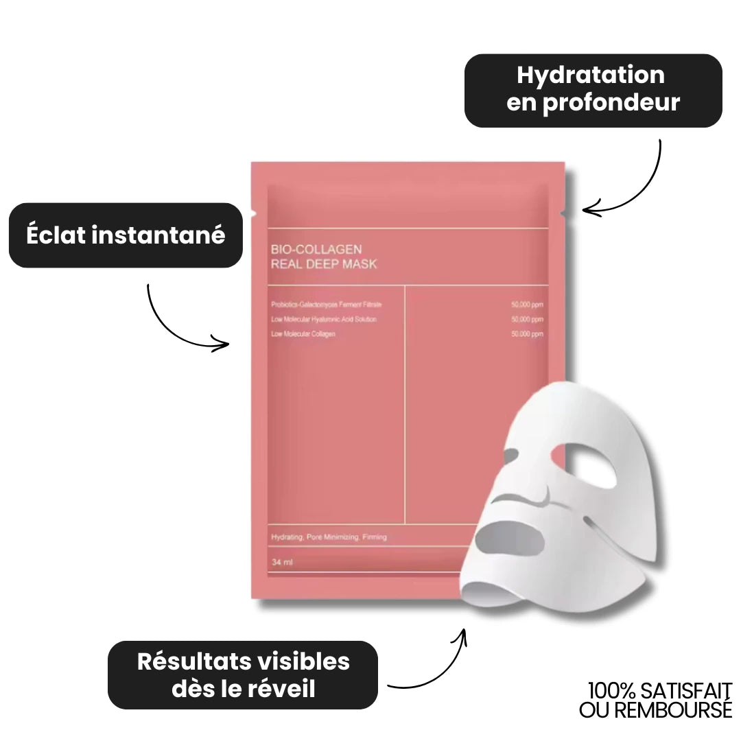 5 Masques de Nuit au Bio-Collagène