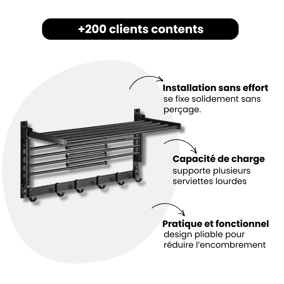 Barre de Serviette Pliable