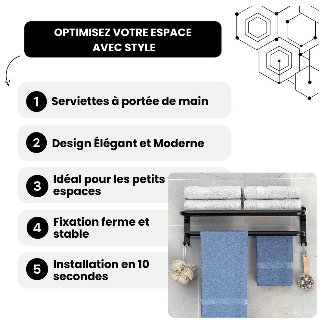 Barre de Serviette Pliable
