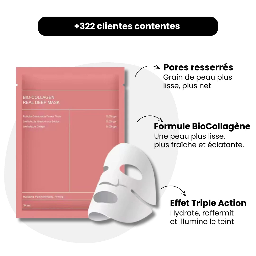 5 Masques de Nuit au Bio-Collagène