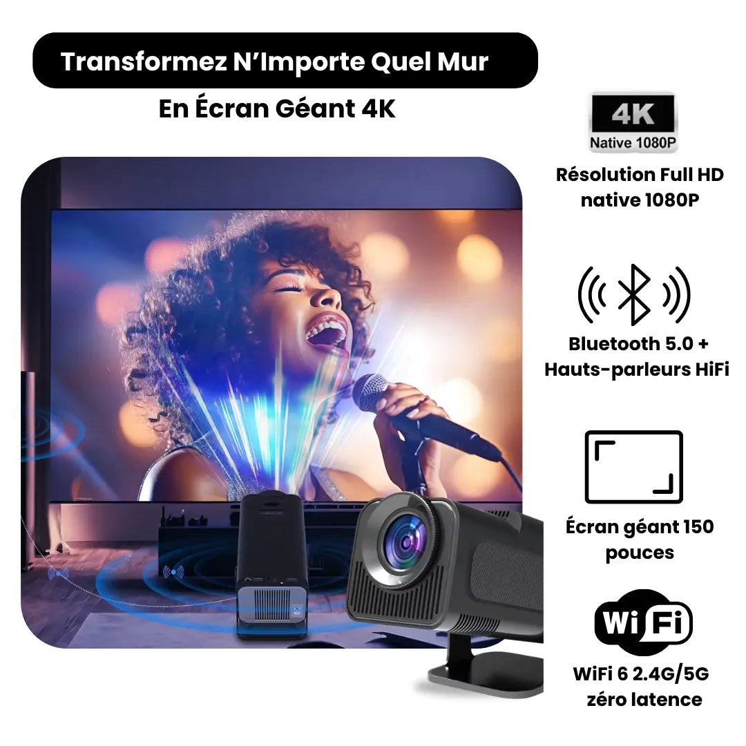 Projecteur 4K  – Cinéma portable