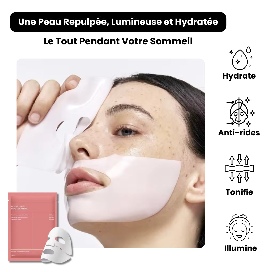 5 Masques de Nuit au Bio-Collagène