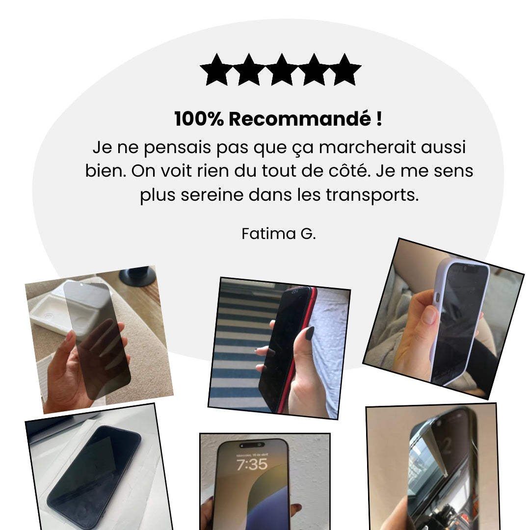 Protecteur d’écran anti-espion pour iPhone (lot de 2)