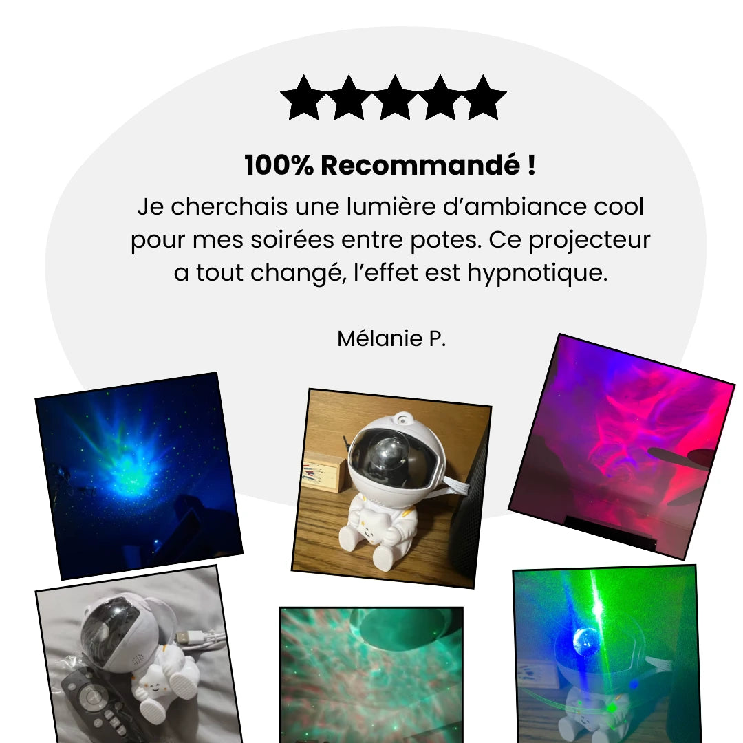 L’Astronaute Galaxy Projecteur LED