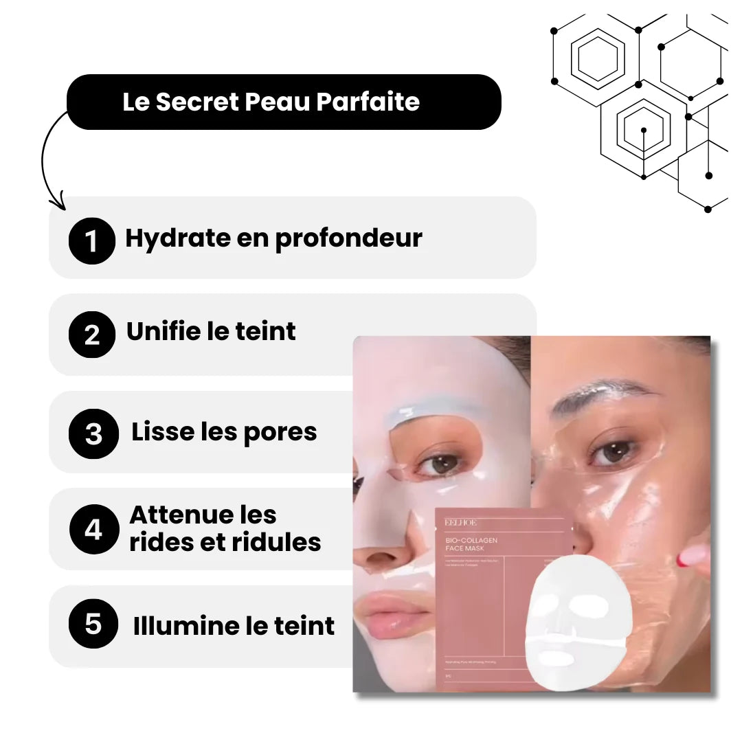 5 Masques de Nuit au Bio-Collagène