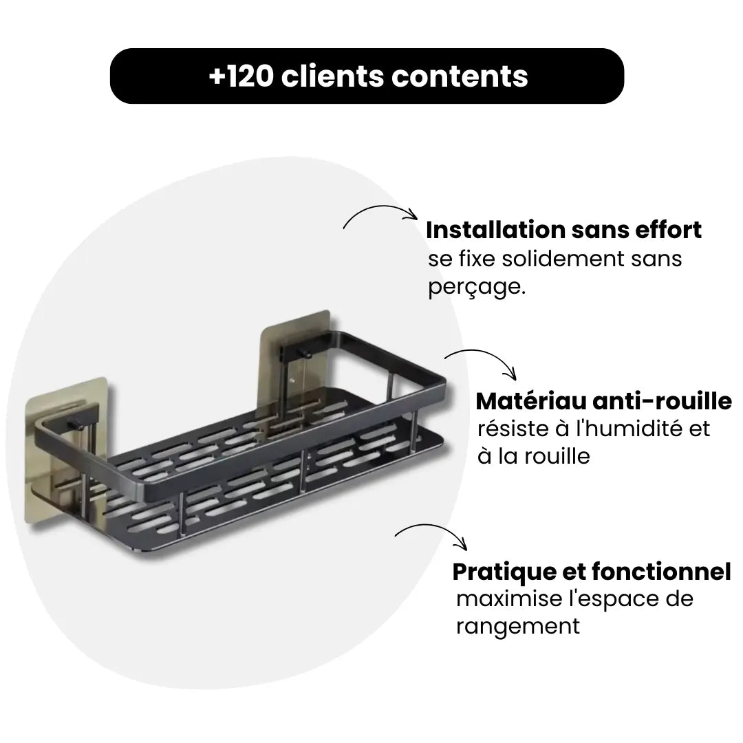 Rangement de Salle de Bain en Acier Inoxydable
